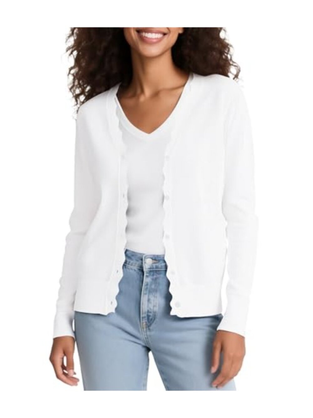 Women's Long Sleeve Open Front Bolero Shrugs Button Lightweight V-Neck Cropped